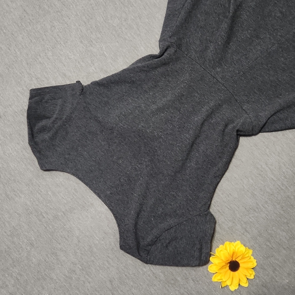 Y2K Hollister Gray Knit Casual Fit & Flare A-Line Skater Summer Fall Mini Dress - Picture 5 of 10